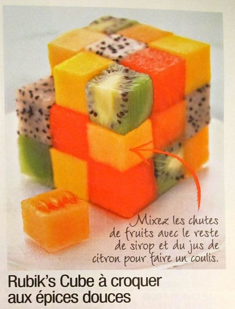 rubik's cube en fruits, photo Lawton